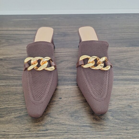 NWOT New Bella Brown Mules Size 8 Preppy Fall Chic - Picture 3 of 7